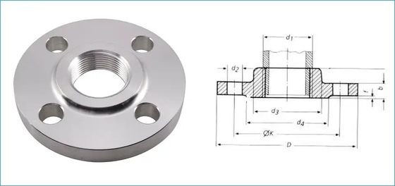 ASME B16.5の鍛造材A105Nは表面炭素鋼NPT/BSPTによって通されたフランジを上げた